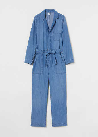 Комбинезон H&M комбинезон-брюки однотонный синий денил хлопок