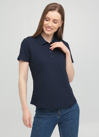 Женская темно-синяя футболка поло Greg Norman однотонная