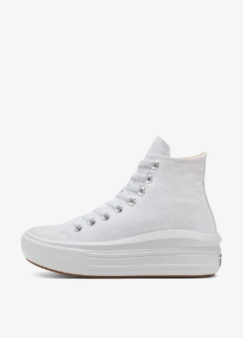 Белые кеды Converse CHUCK TAYLOR ALL STAR MOVE с белой подошвой, с логотипом