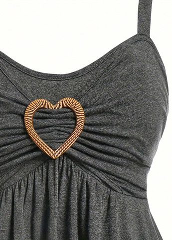 Темно-сіра кежуал сукня бебі долл SHEIN меланжева