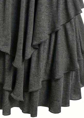 Темно-сіра кежуал сукня бебі долл SHEIN меланжева