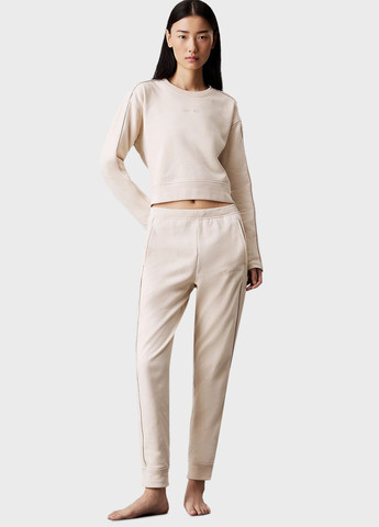 Кремовий світшот Calvin Klein логотип вишивка (366424619)