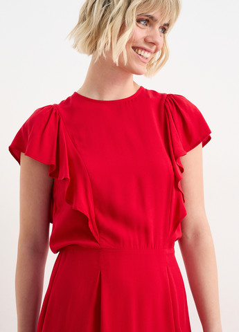 Червона кежуал сукня а-силует C&A однотонна