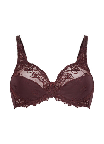 Темно-бордовый балконет бюстгальтер Hunkemoller с косточками полиамид