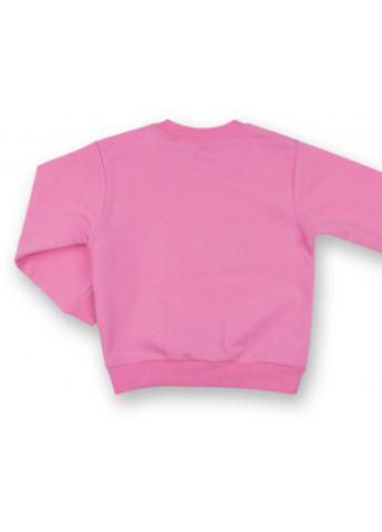 Синій демісезонний костюм десткий з дівчинкою і штанцями в квіточку (8075-80 / g-pink) Breeze