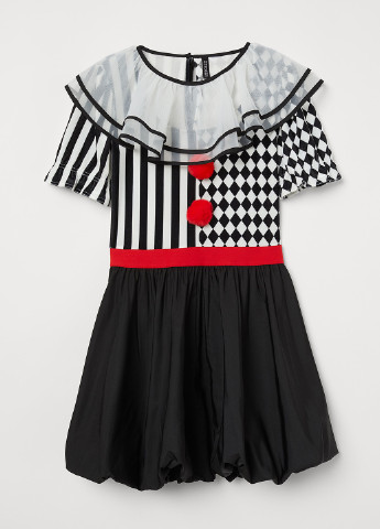 Маскарадний костюм H&M геометричний чорно-білий карнавальний поліестер