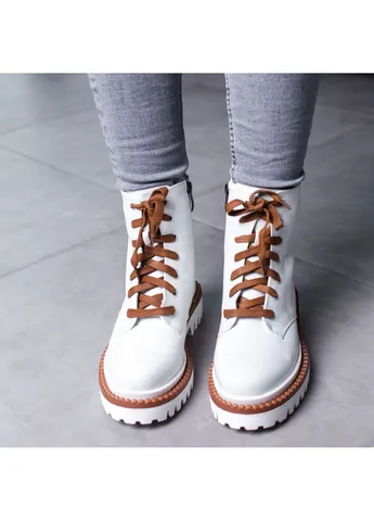 Осенние ботинки женские chrisley 3467 40 25,5 см белый Fashion из искусственной кожи