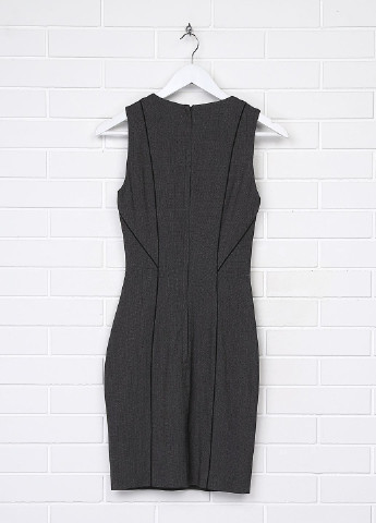 Темно-серое деловое платье H&M меланжевое