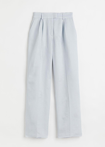 Светло-голубые классические, кэжуал летние прямые брюки H&M