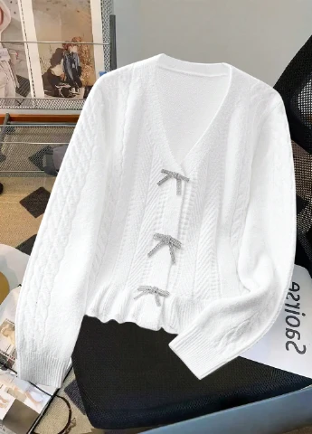 Белый демисезонный кардиган SHEIN