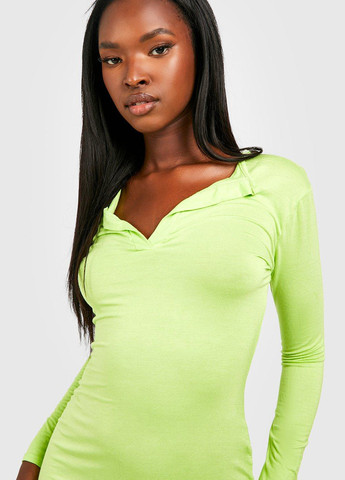 Салатова кежуал сукня Boohoo однотонна