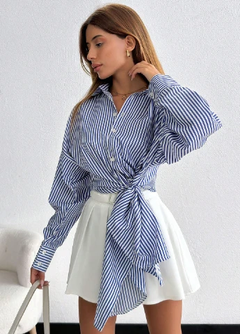 Комбинированная блуза SHEIN
