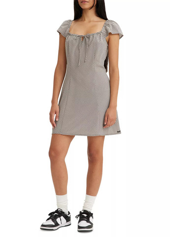 Черно-белое кэжуал платье Levi's в клетку