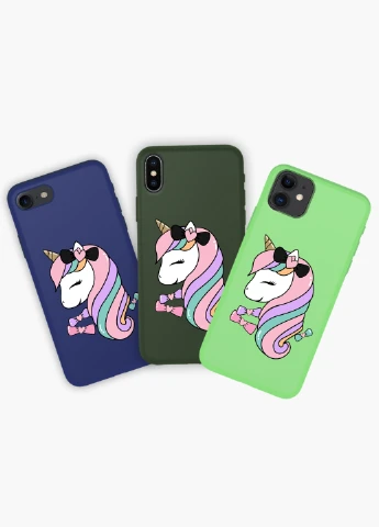 Чехол силиконовый Apple Iphone 8 Единорог (Unicorn) Белый (6151-1391) MobiPrint (219517707)
