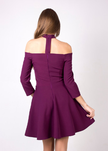 Фиолетовое кэжуал платье Romstyle однотонное