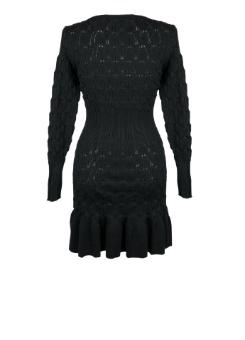 Черное повседневный вязаное мини платье Elliatt однотонное