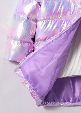 Лиловая зимняя куртка SHEIN