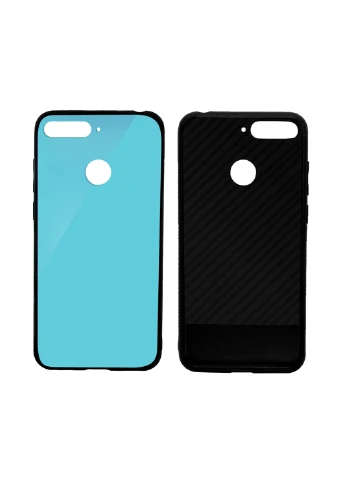 Чехол (Real Glass) для Huawei Y6 2018 Prime (синий) Intaleo для Huawei Y6 2018 Prime (синий) (131340190)
