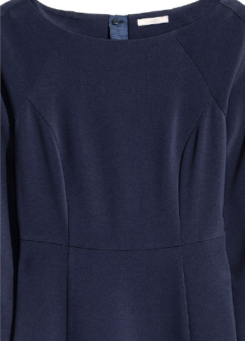 Темно-синее кэжуал платье с юбкой-солнце H&M однотонное