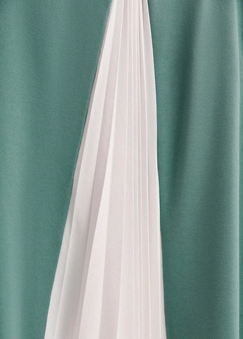 Светло-бирюзовое кэжуал платье платье-свитшот, плиссированное SHEIN однотонное