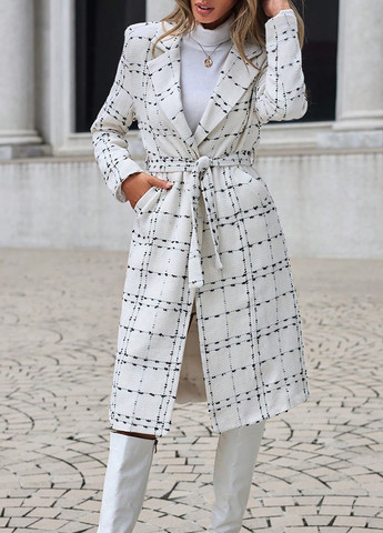 Білий демісезонне Пальто SHEIN