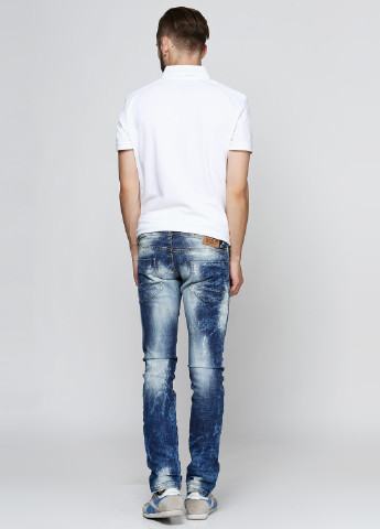 Синие демисезонные зауженные джинсы Alcott