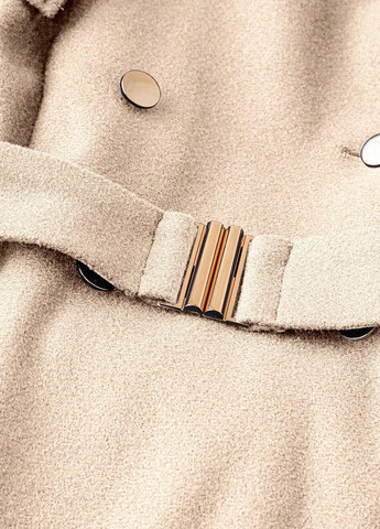 Кремове демісезонне Пальто двобортне SHEIN