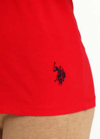 Красная всесезон футболка с коротким рукавом U.S. Polo Assn.
