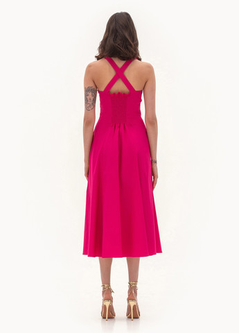 Рожева кежуал сукня кльош BGL однотонна