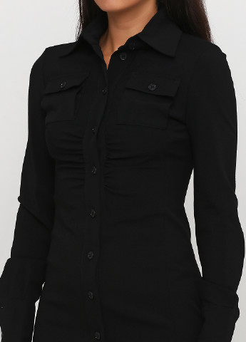 Черное кэжуал платье рубашка Patrizia Pepe однотонное