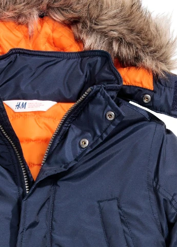Темно-синя зимня куртка H&M