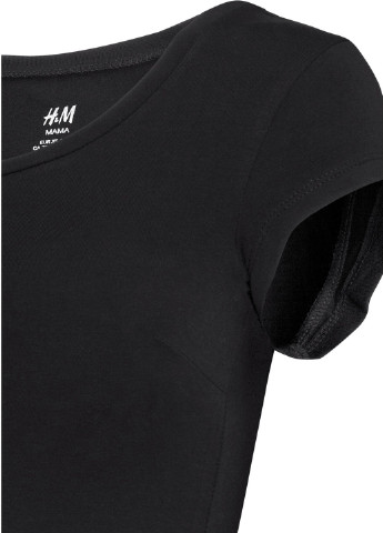 Чорна всесезон футболка для вагітних H&M