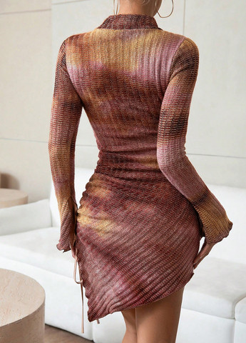 Комбінована кежуал сукня сукня светр SHEIN з абстрактним візерунком