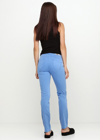 Голубые кэжуал демисезонные зауженные брюки Oblique