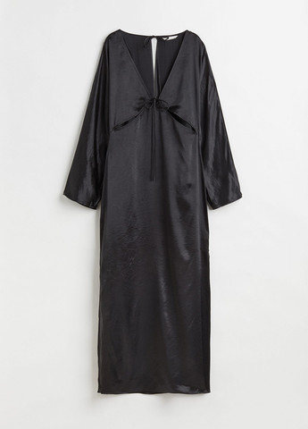 Черное кэжуал платье H&M однотонное