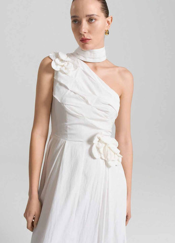 Білий вечірня сукня на одне плече SHEIN однотонна