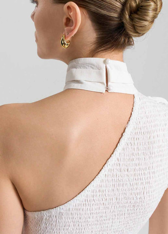 Білий вечірня сукня на одне плече SHEIN однотонна