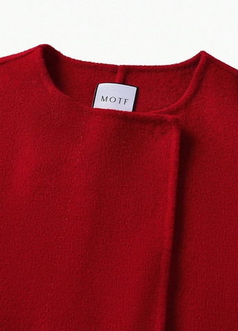 Красное демисезонное Пальто однобортное SHEIN