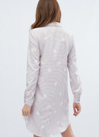 Светло-серое кэжуал платье Carica однотонное