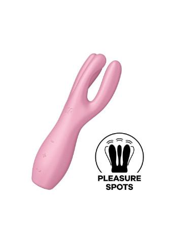 Кліторальний вібратор Threesome 3 Pink з трьома пальчиками Satisfyer (254734319)