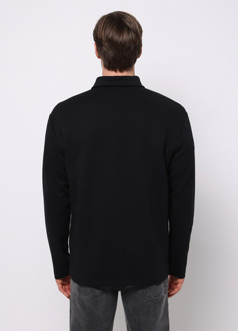 Черная футболка-поло для мужчин Colin's однотонная