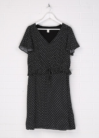 Черное кэжуал платье в стиле ампир H&M в горошек