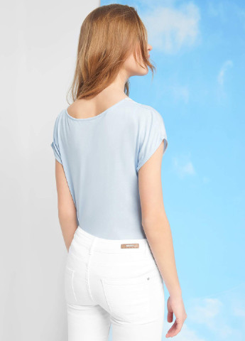 Голубая летняя футболка с коротким рукавом Orsay