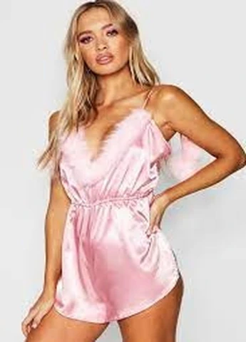 Комбинезон Boohoo однотонный розовый откровенный