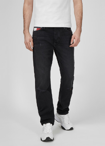 Черные демисезонные прямые джинсы Tommy Hilfiger