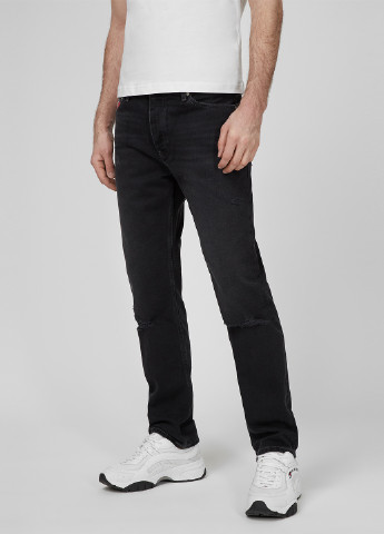 Черные демисезонные прямые джинсы Tommy Hilfiger