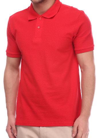 Красная футболка-поло для мужчин Keya однотонная