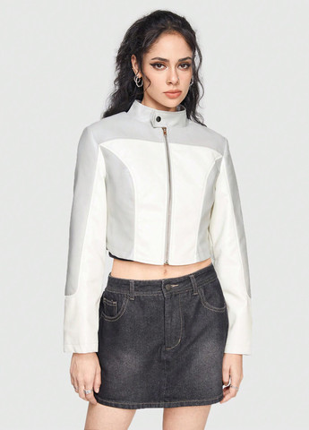 Світло-сіра демісезонна куртка SHEIN