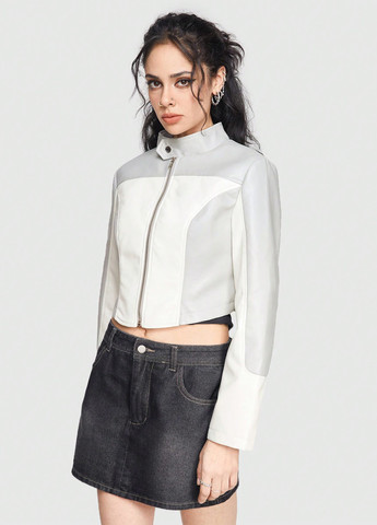 Світло-сіра демісезонна куртка SHEIN