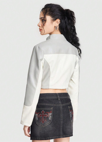 Світло-сіра демісезонна куртка SHEIN